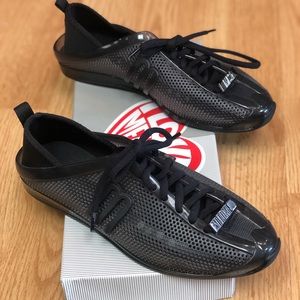 🆕 Melissa Love System Black Perforated Sneakers